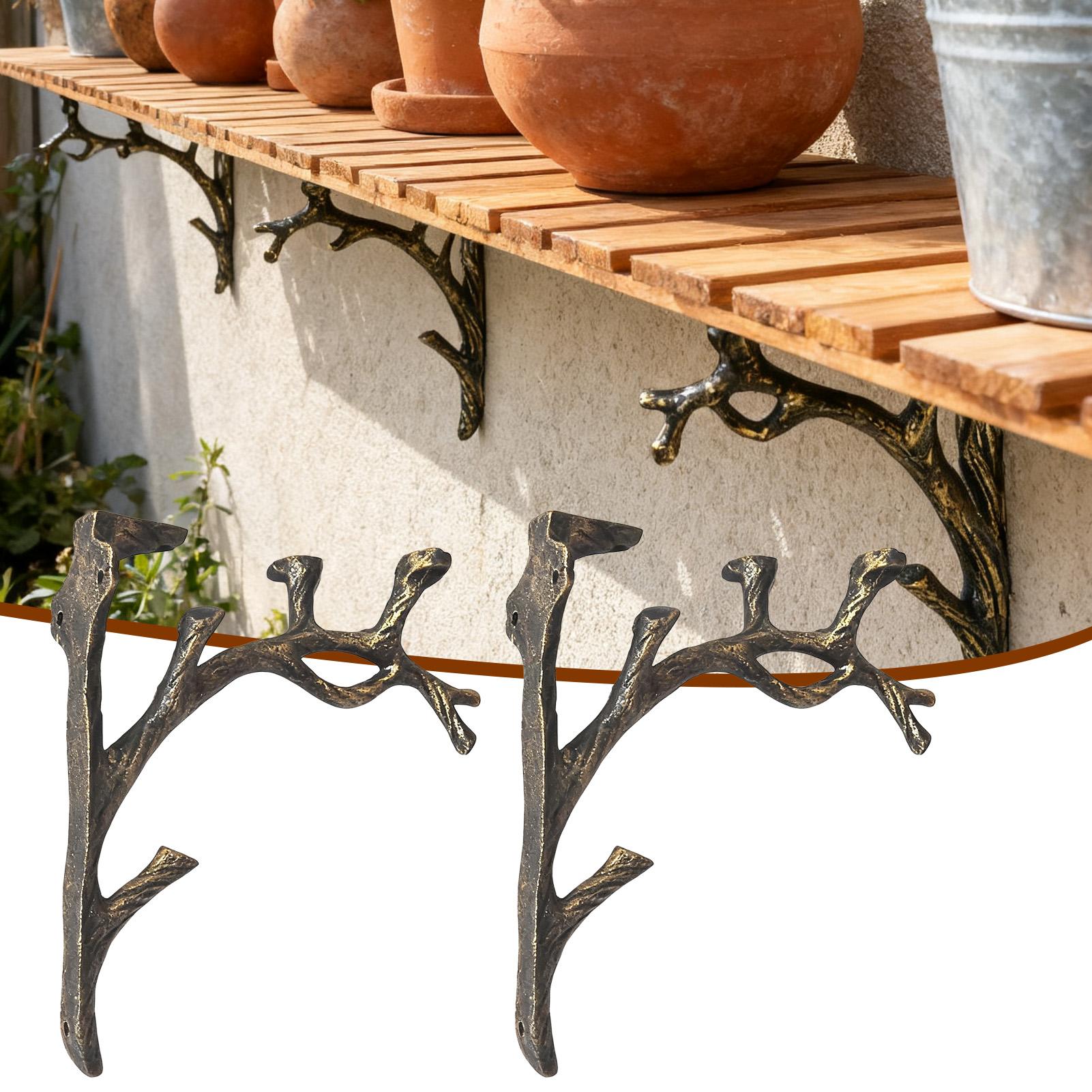 Настенные кронштейны Сверхпрочная настенная полка 2 штуки Ретро держатели для плавающих полок для прихожей спальни гостиной кухни China Mainland 11630₽