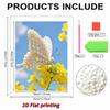 DIY Pearl Painting Set Butterflies and Flowers Pattern Home Decoration Handmade Sticky Diamond Creative Canvas Pearl Art Painting Crafts Perfect Gift