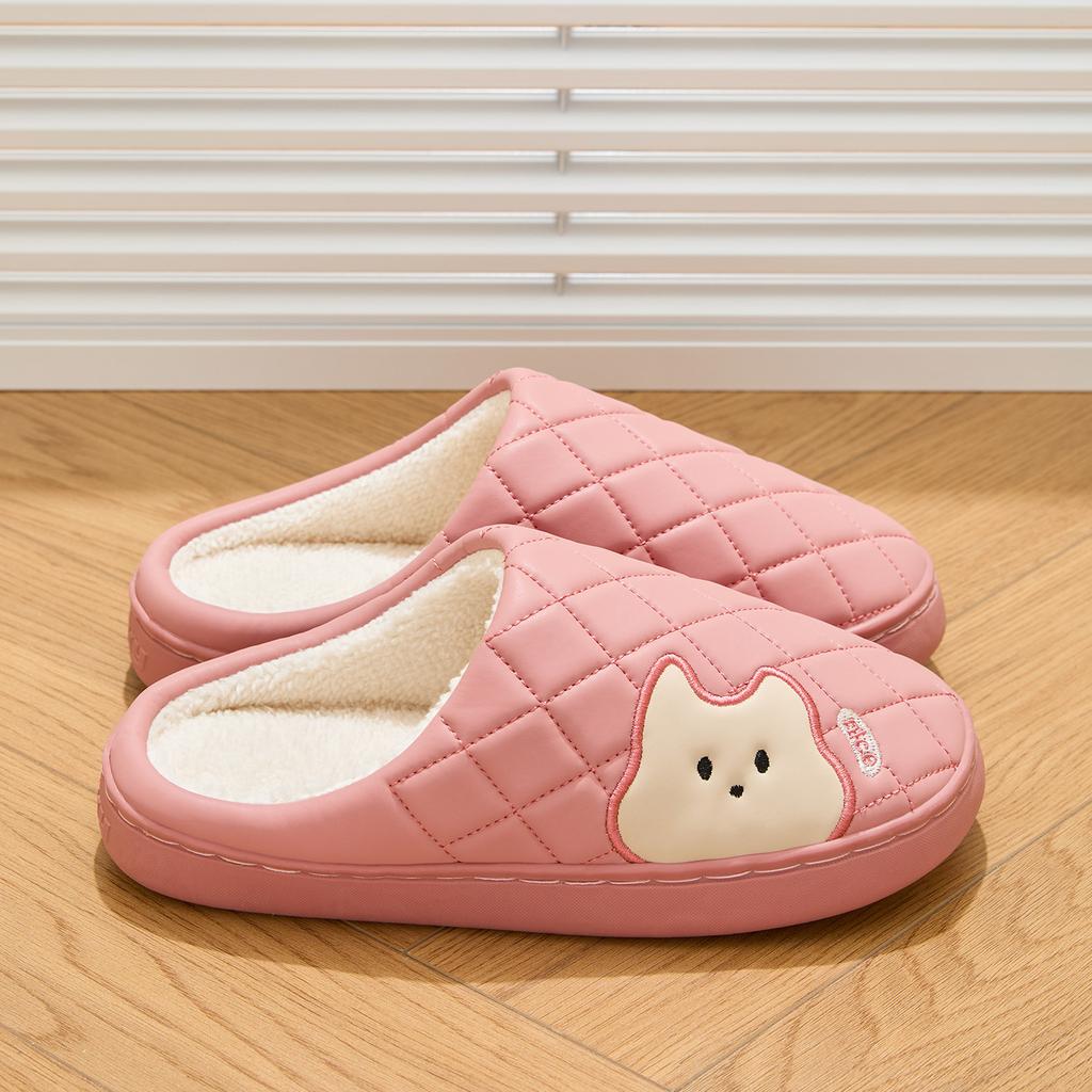 Cartoon Women Home Slippers Plush Warm Flat Slides Cute Soft Non-slip Slippers Indoor Outdoor Men Casual Slippers