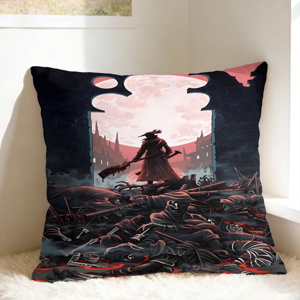 Game Bloodborne Hunter mark Pillow Case  Comfy Pillow Cover Kawaii Cushion Cover For Office Car Home Decor