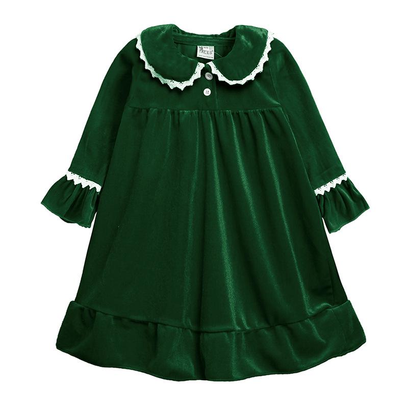 Children's Gold Velvet Pajamas - Autumn/Winter Homewear for Boys and Girls