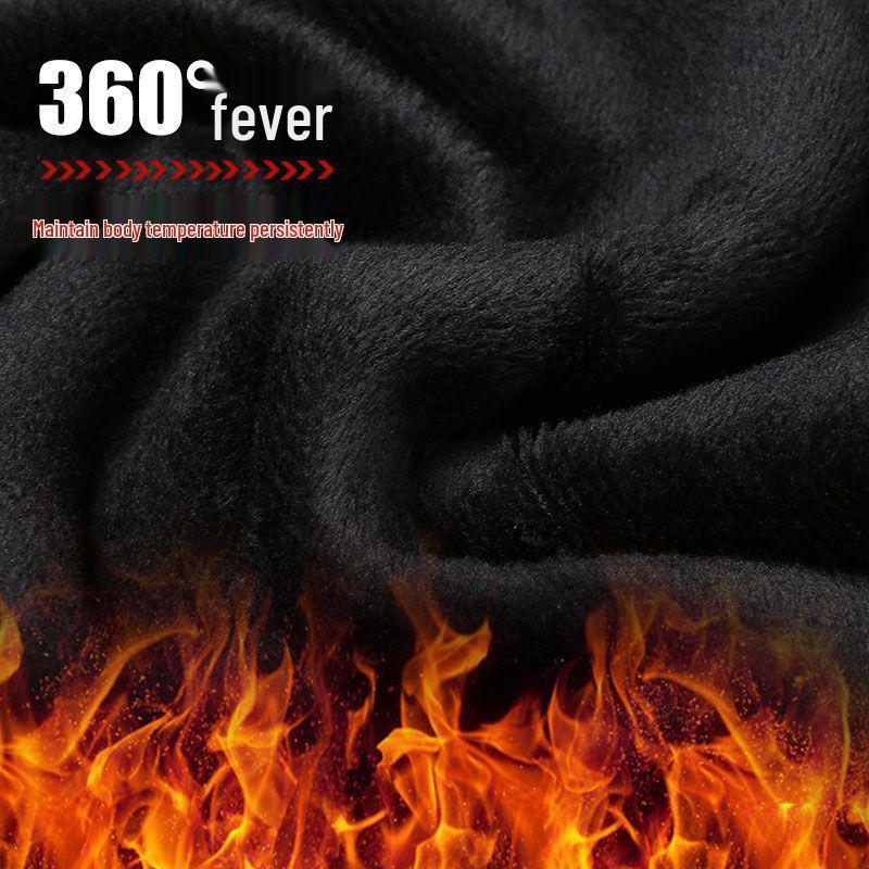 Mom's Fleece-Lined High Waist Warm Pants for Elderly – Loose Fit, Straight Leg Trousers for Spring & Autumn