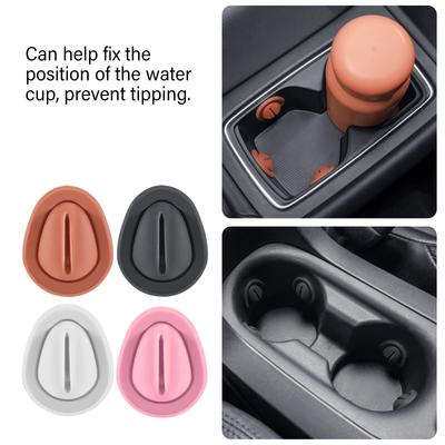 Silicone Pad Car Cup Holder Insert Water Cup Drink Limiter Accessories Shock Absorbing Decal Noise Reduction For Vehicle