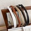 UXSL Korean Vintage Knotted Thin PU Leather Solid Color Headband Womans Temperament Elegant Hair Band Hair Hoop Hair Accessories