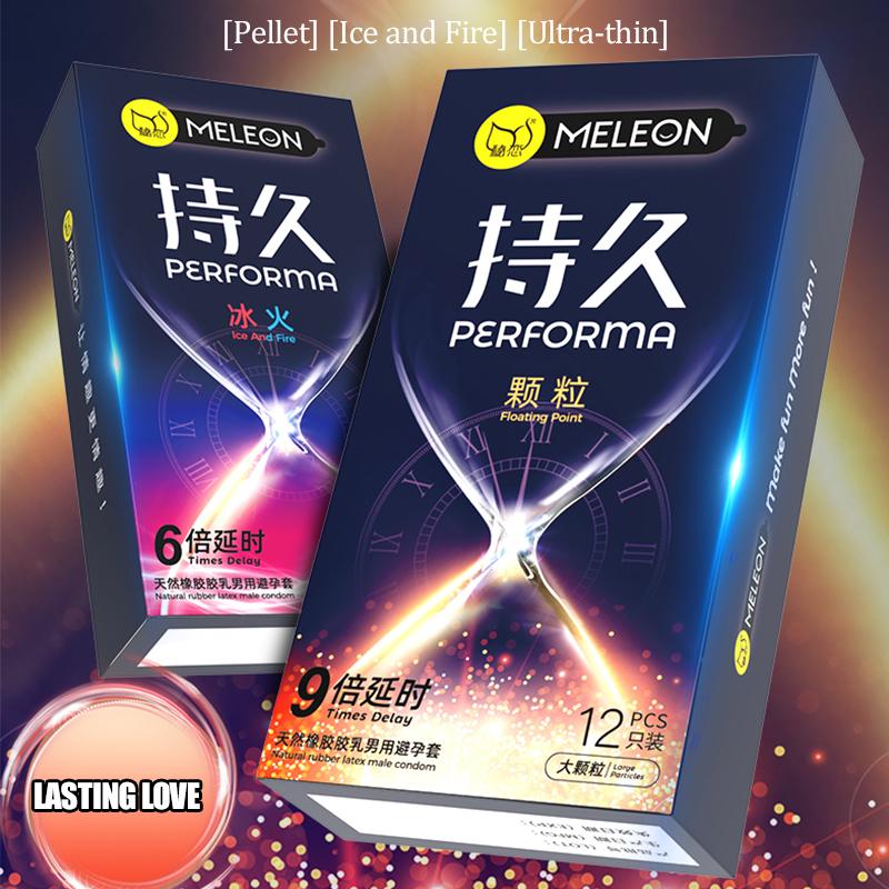 MELEON 12pcs 52mm Condom Sex Toys For Adult Men Delayed Ejaculation Penis Sleeves Ultra Thin Rubber Condoms Sex Products