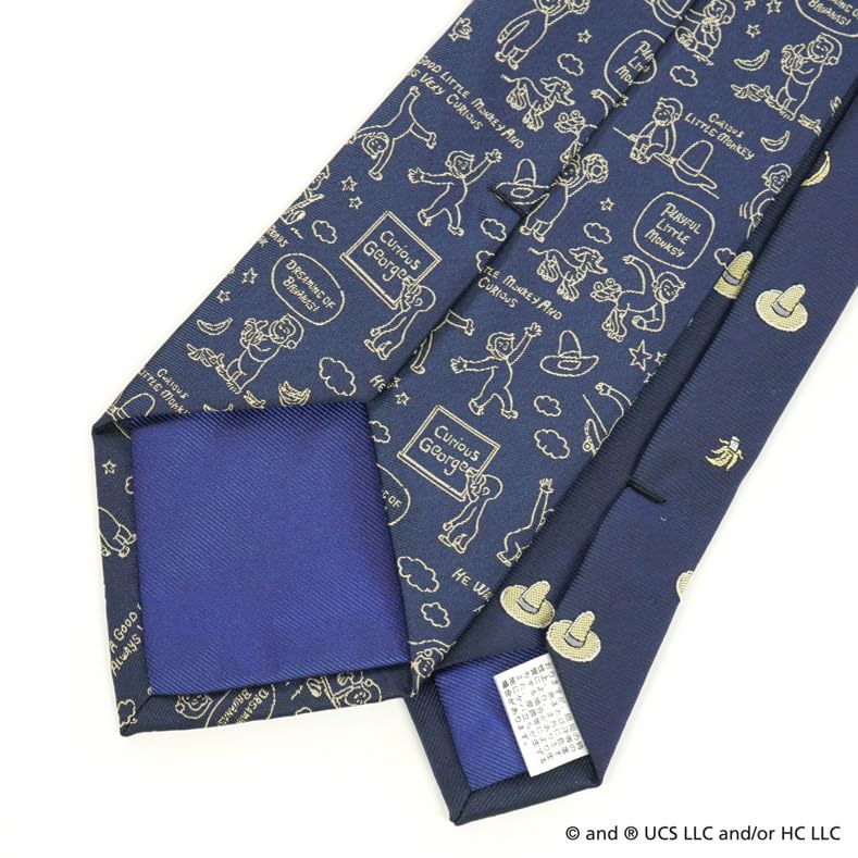 Curious George Tie UND49161 Dark Navy Party Tie Character Gift