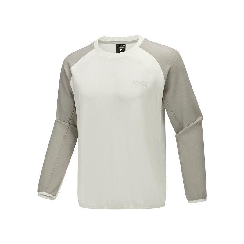 Skechers Round Neck Loose Fitting Ribbed Long Sleeve T-Shirt Men tops P425M111-01ZG S