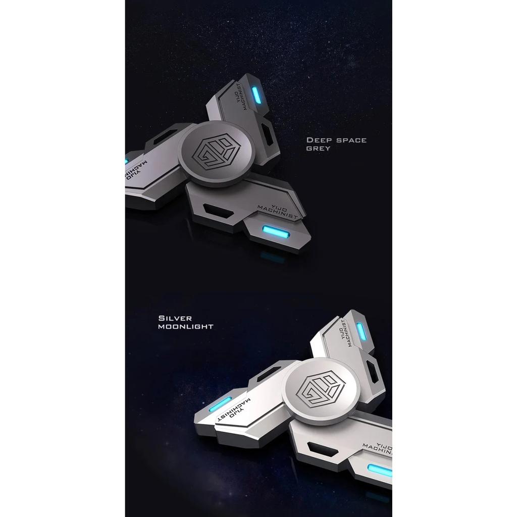 Fidget Spinner Metal Alloy Luminous Long Lasting Fingertip Gyro EDC Spinning Top Stress Relief Toys for Adults Kids Gifts