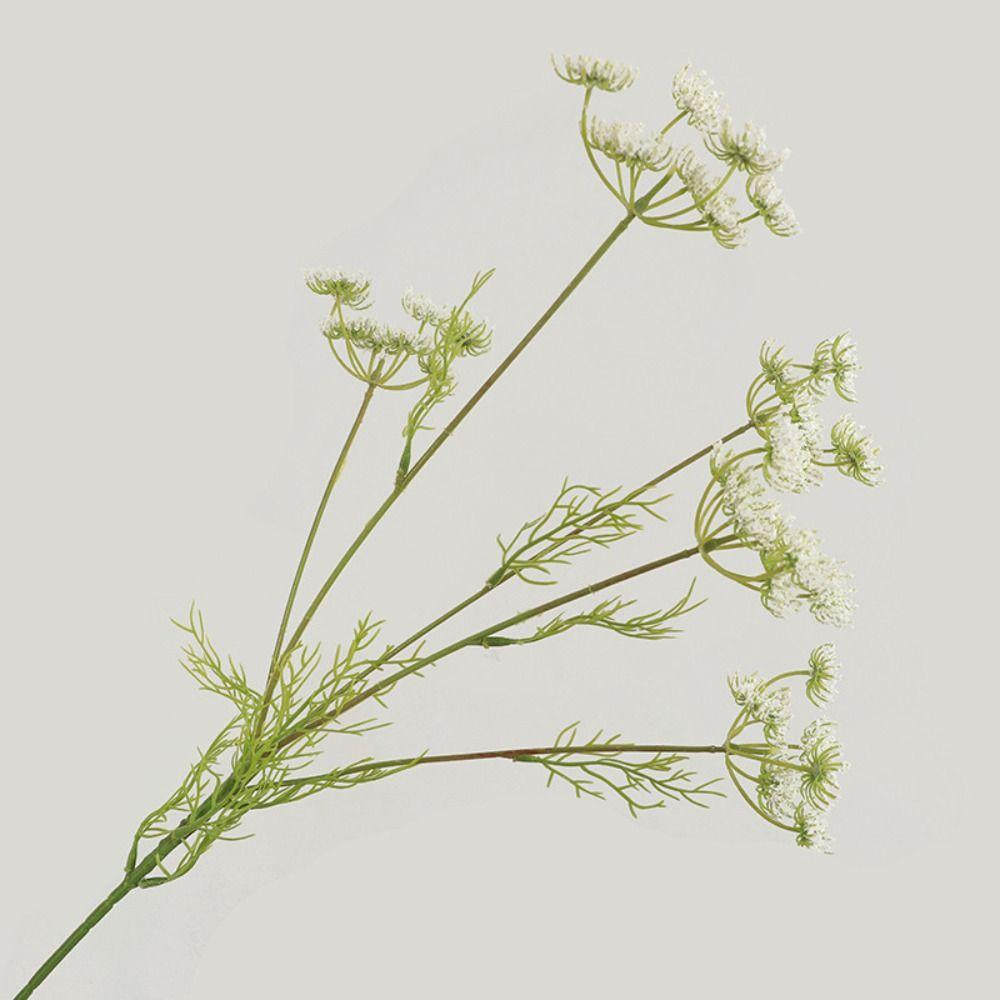 Beautiful Artificial Lace Flower Branch 5 Head Simulated Green Plants Outdoor Garden Decor