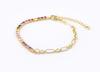 Nidin Classic 5 Colors Bracelets Fashion Paperclip Link Chain Light Luxury Zircon Charm Bangle Women Jewelry Party Fine Gift