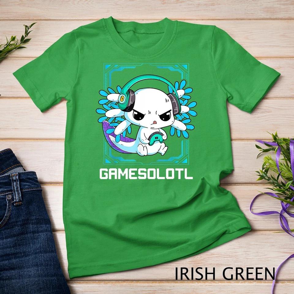 Gamesolotl Gamer Axolotl Cute Axolotl Anime Gaming Video Unisex T-shirt 4 S