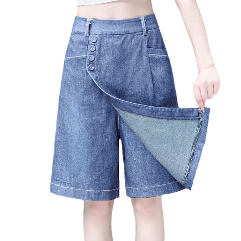 Women's High-Waisted Loose Denim Shorts: Trendy Summer Fashion