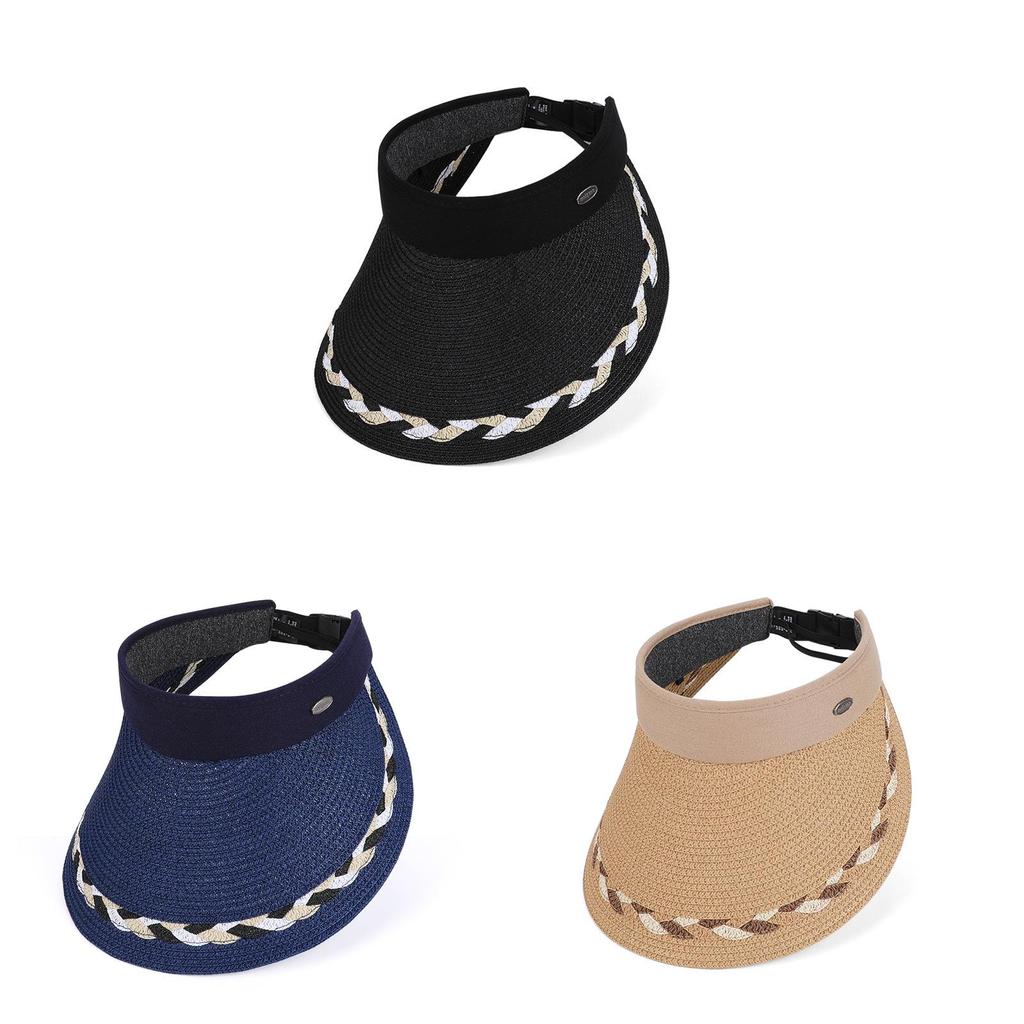 Summer Straw Hat With Wide Brim For Outdoor Sun Protection And Casual Style