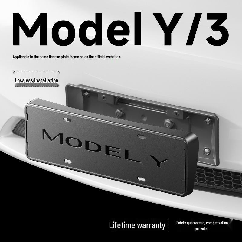 Tesla Model Y/YL/3 License Plate Frame Protector & Decorative Cover