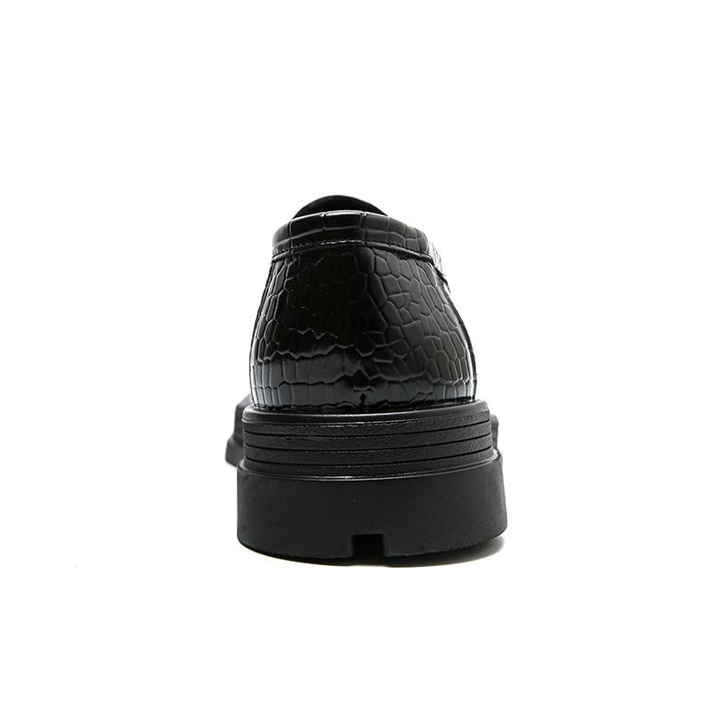 Men's Penny Loafer White Dress Shoes Wedding Thick Sole Height Increase Casual Brown Leather Prom Party Disco Shoes Plus Size