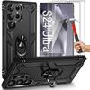 Case and Tempered Glass - Samsung - Galaxy S24 Ultra - Black - Anti-Scratch - Shockproof