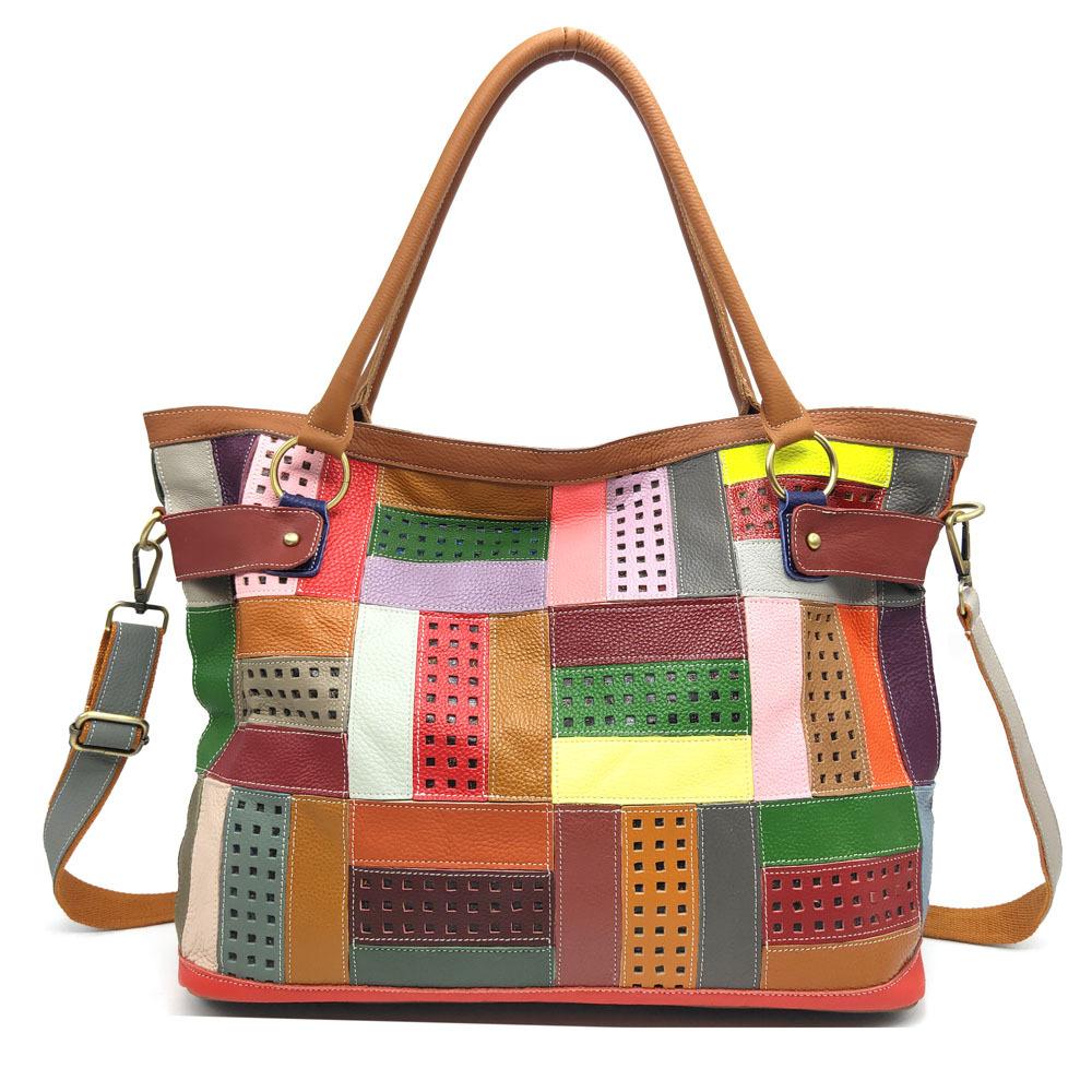 

Кожаная женская сумка в этническом стиле из коровьей кожи, подходящая по цвету, геометрический узор, сумка через плечо разноцветный