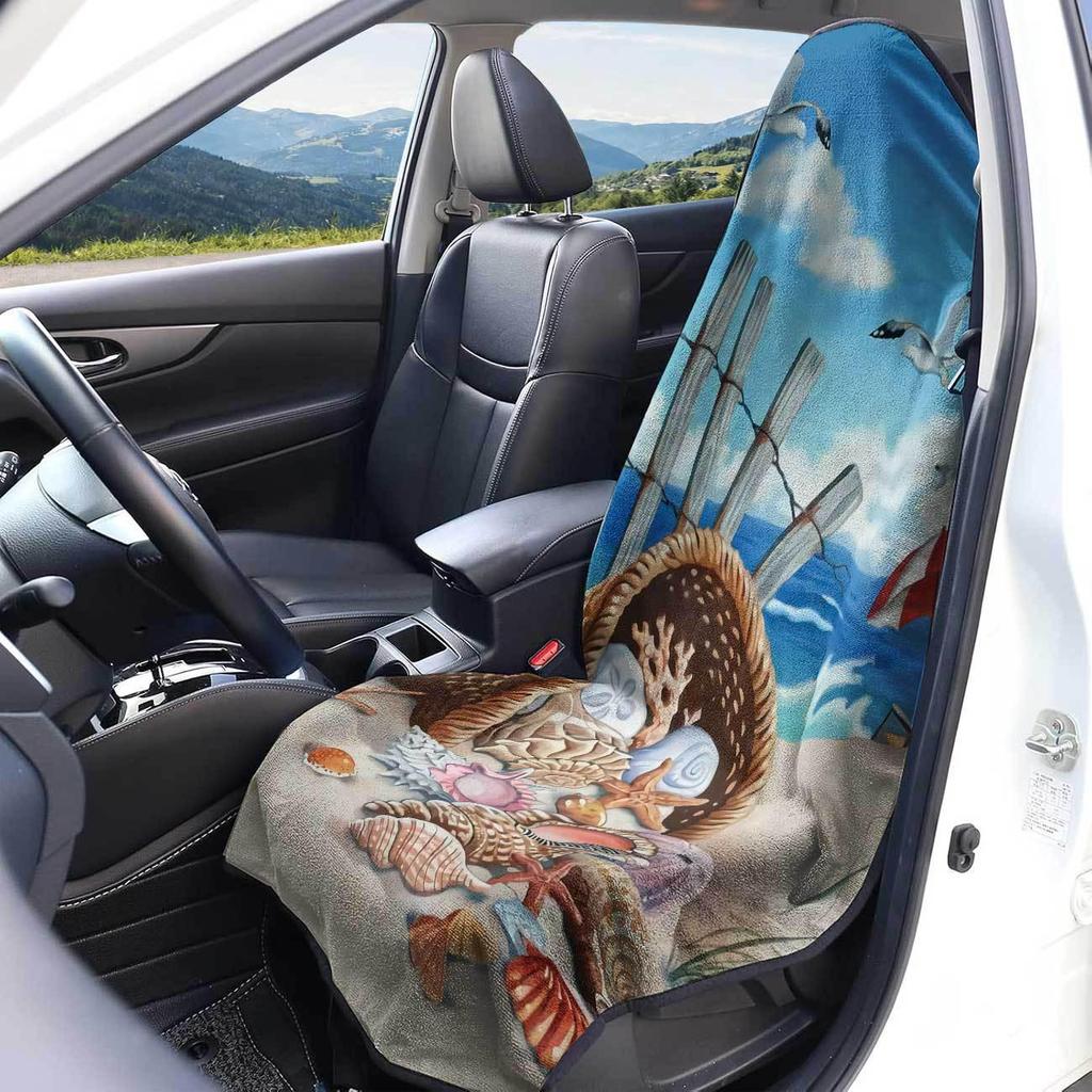 Car Seat Towel Cover - Universal Front Protector for Gym & Workout, All-Season Use