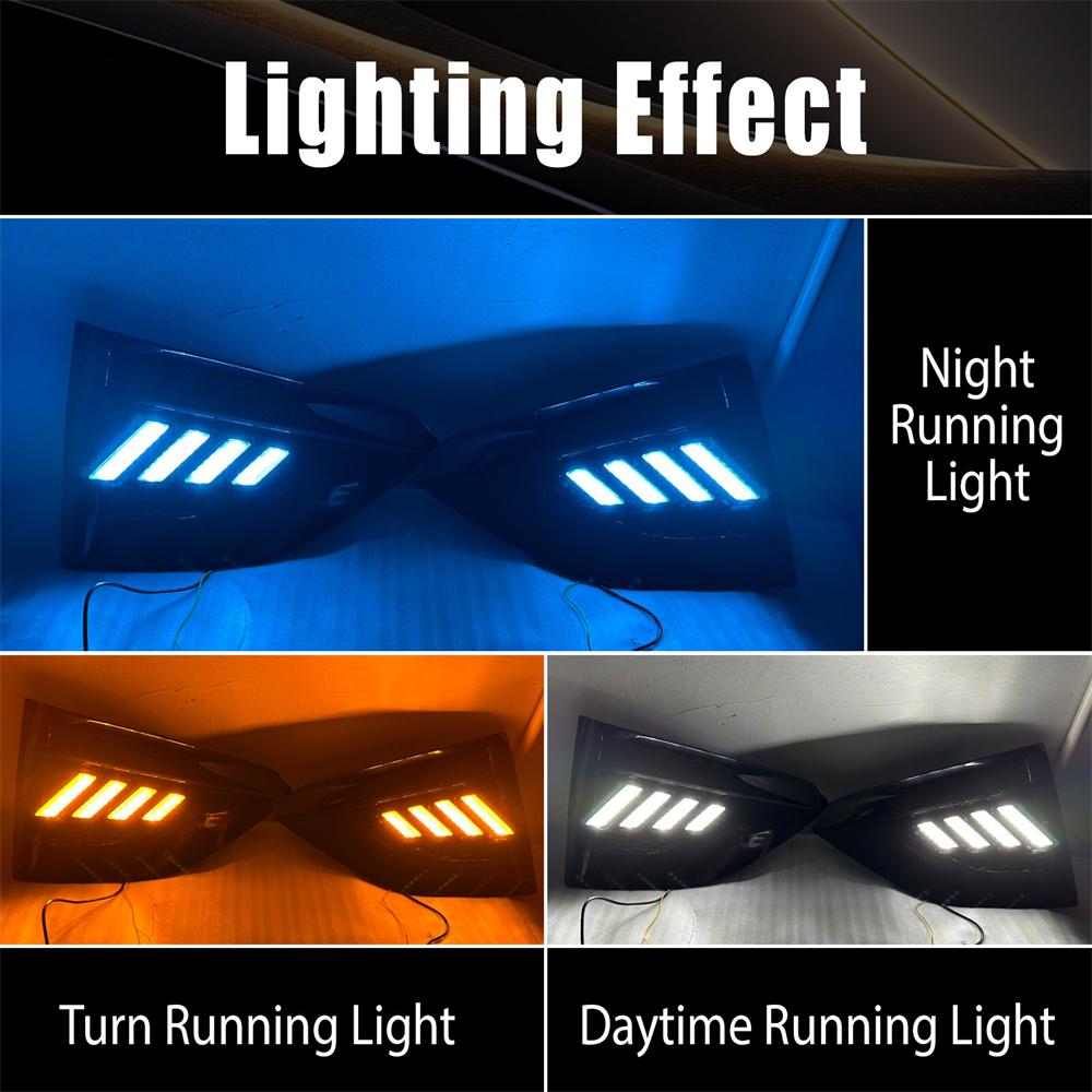 Sequential LED Fog Light Daytime Running Lamp Tricolor For Altima 2023-2024 DRL