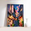 Manga Style Japanese Street Landscape Canvas Prints Night Hut Wall Art Posters for Living Room Coffee House Bar Home Decor Gifts