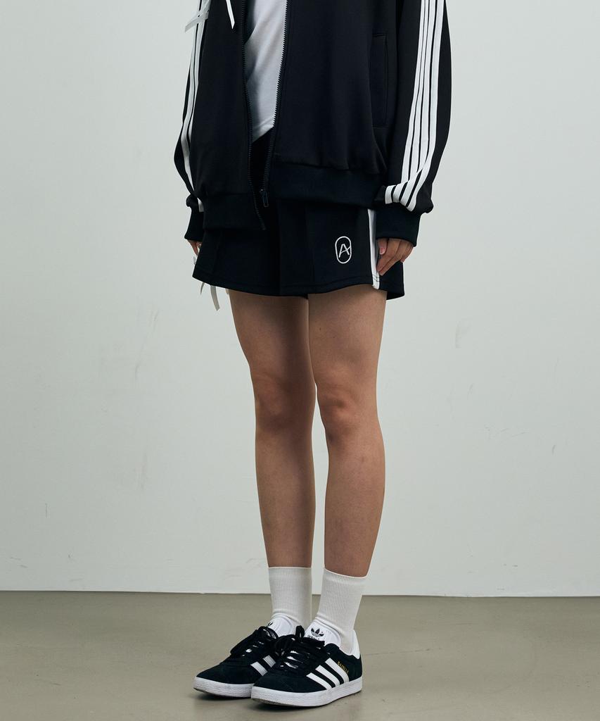 Alikim Ribbon Jersey Track Shorts Pants / Black