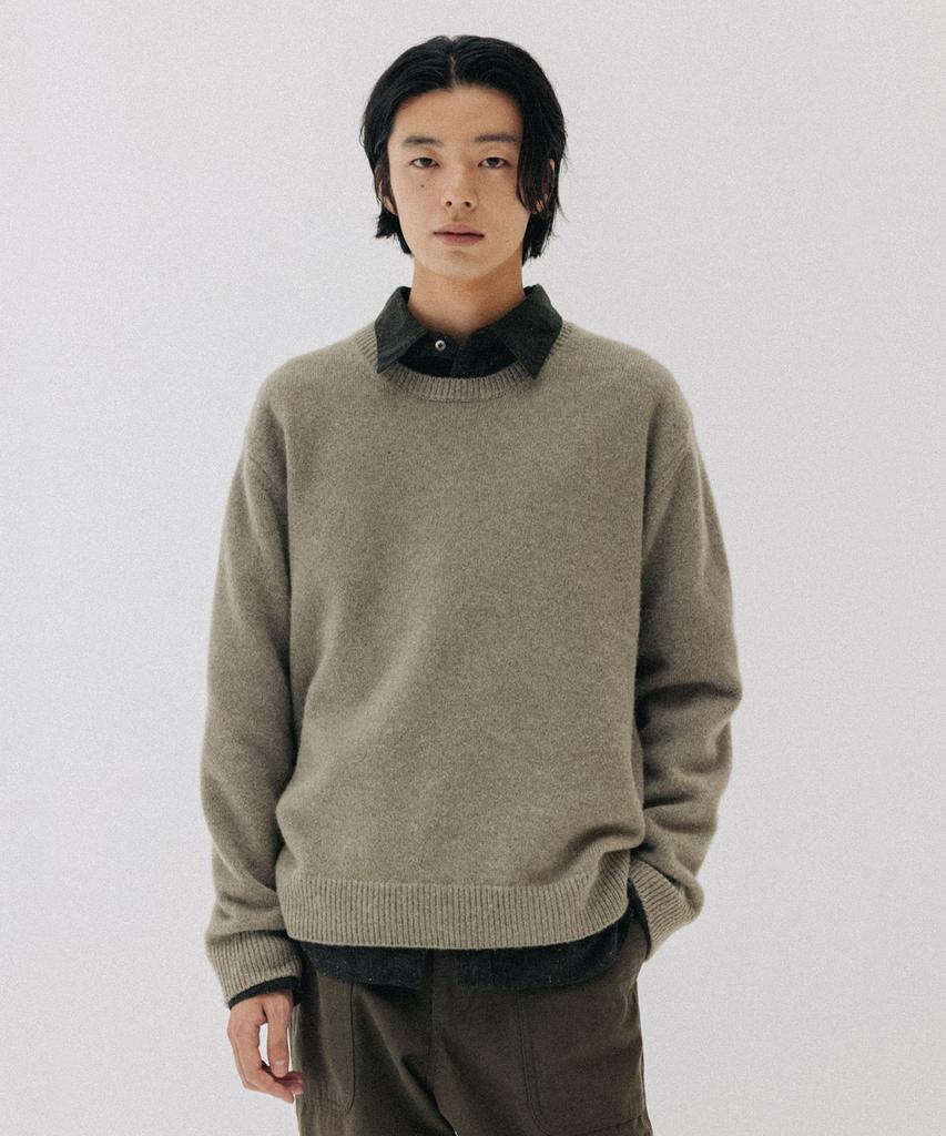 BLANKROOM Gentle Crewneck Sweater_Sage