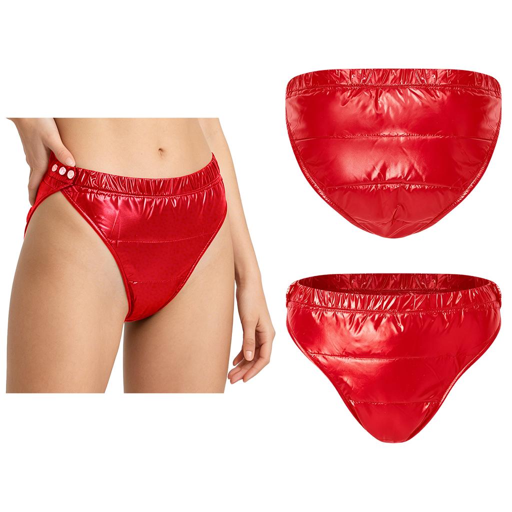Women Leakproof Diaper Cover Underwear Adjustable Button Briefs Elastic Waist Padded Panties for Special Needs Comfort Care