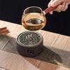 Warm Tea Stove Roasted Orange Base Candlestick Warm Tea Maker Ceramic Heating Base Japanese Style Roasted Tea Maker