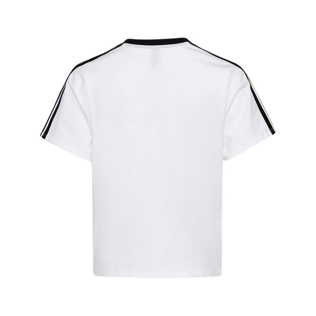 Adidas Dance Cotton Striped Sports Casual Short Sleeve T-Shirt Women Tops KX2747