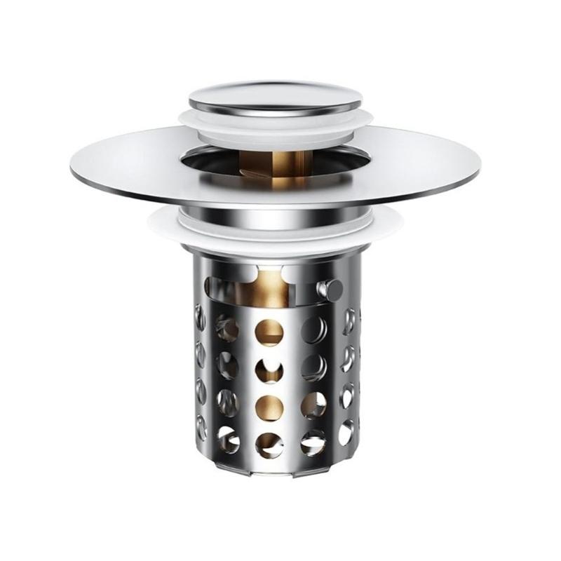 Anticlogging Drain Filter Sink Plug Wash Basins Sink Drain Stoppers Push Type Bounce Cores Sink Drain Strainer Enduring