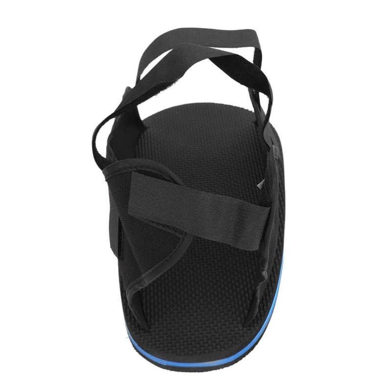 Walking Cast Shoe Open Toe Non Slip Stable Flat Sole Adjustable Canvas Fabric Shock Absorption Washable Injury Post Op Cast Shoe