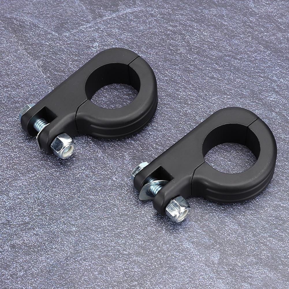 38mm 1.5in Foot Rest Footpeg Mounting P Clamp Motorcycle Accessory Fit for (Black )