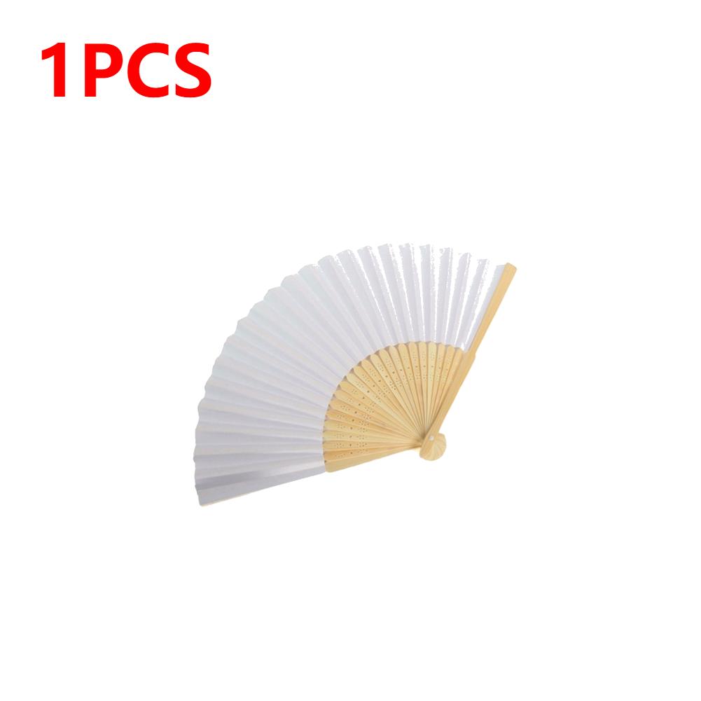 1-50 Stück DIY Papier Bambus Faltfächer Blanko Weiß Faltfächer Hochzeitsgeschenke Erwachsene Kinder Kalligraphie Malerei Übungsfächer