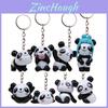 Plastic Panda Keyring With Cartoon Animal Shape For Collectors And Office Gifts