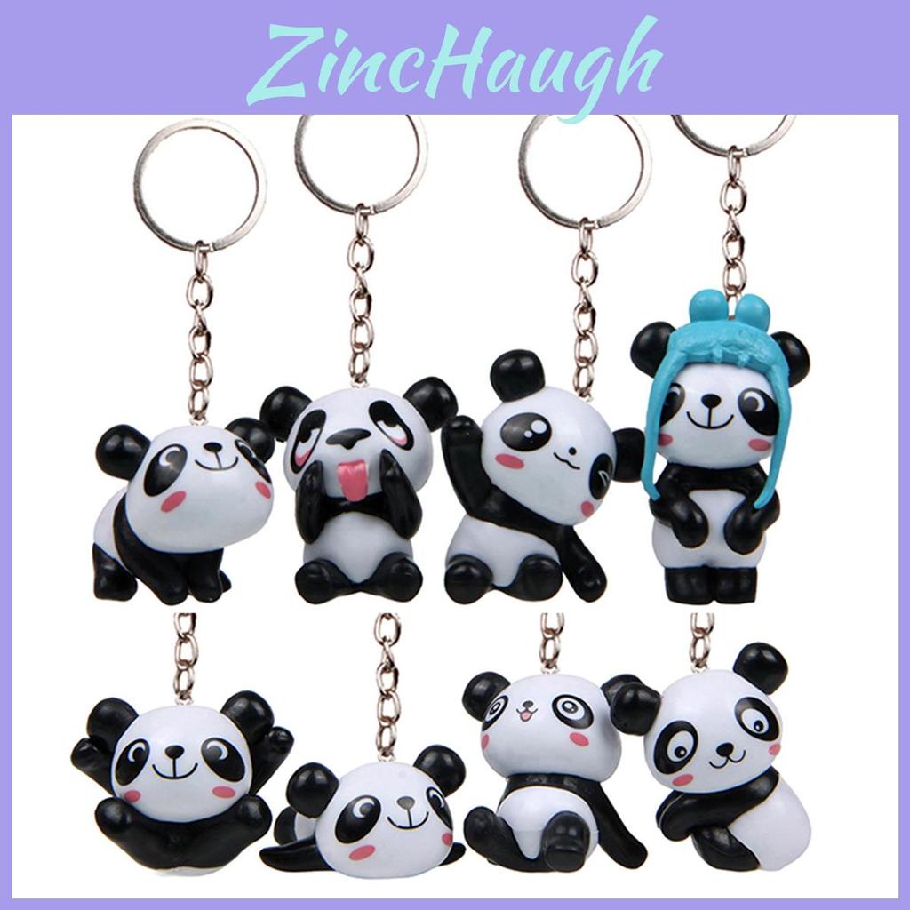 Plastic Panda Keyring With Cartoon Animal Shape For Collectors And Office Gifts