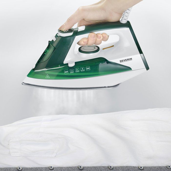 Steam Iron - SEVERIN - BA3261 - Steel Soleplate - Anti-drip Function - 85 G/min Continuous Steam - 2400 W - Green