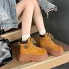 Fashion Retro Outdoor Hollow Breathable Martin Boots Women's 2025 Autumn New Rhubarb Boots Short Boots Small Boots