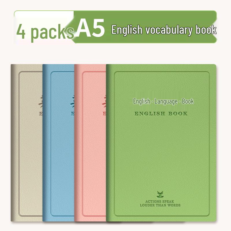 Enhanced English Notebook: Four-Line Grid for Middle School Students, Ideal for Class Notes and Vocabulary Learning