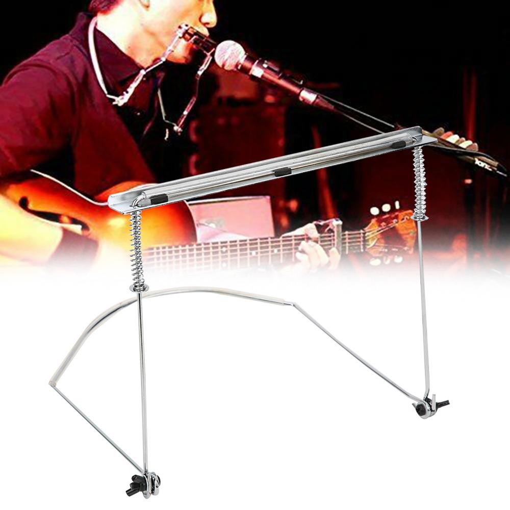 24-Hole Harmonica Neck Stand Metal Wind Instrument Accessories Harmonica Playing