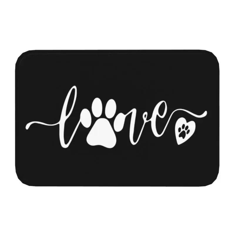 Colorful Dog Paw Pattern Welcome Entrance Door Mat Non Slip Rugs for Bedroom Decor Home Living Room Decoration Kitchen Floor Mat