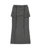 Ohos Layered Wool Skirt / Gray