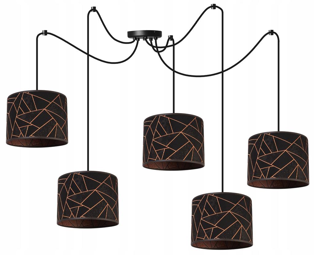Ceiling Hanging Lamp, Spider Pattern Lampshade, Copper
