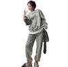 Damen Velours Casual Hoodie & Jogginghosen Set - Herbst/Winter Lockerer Stil