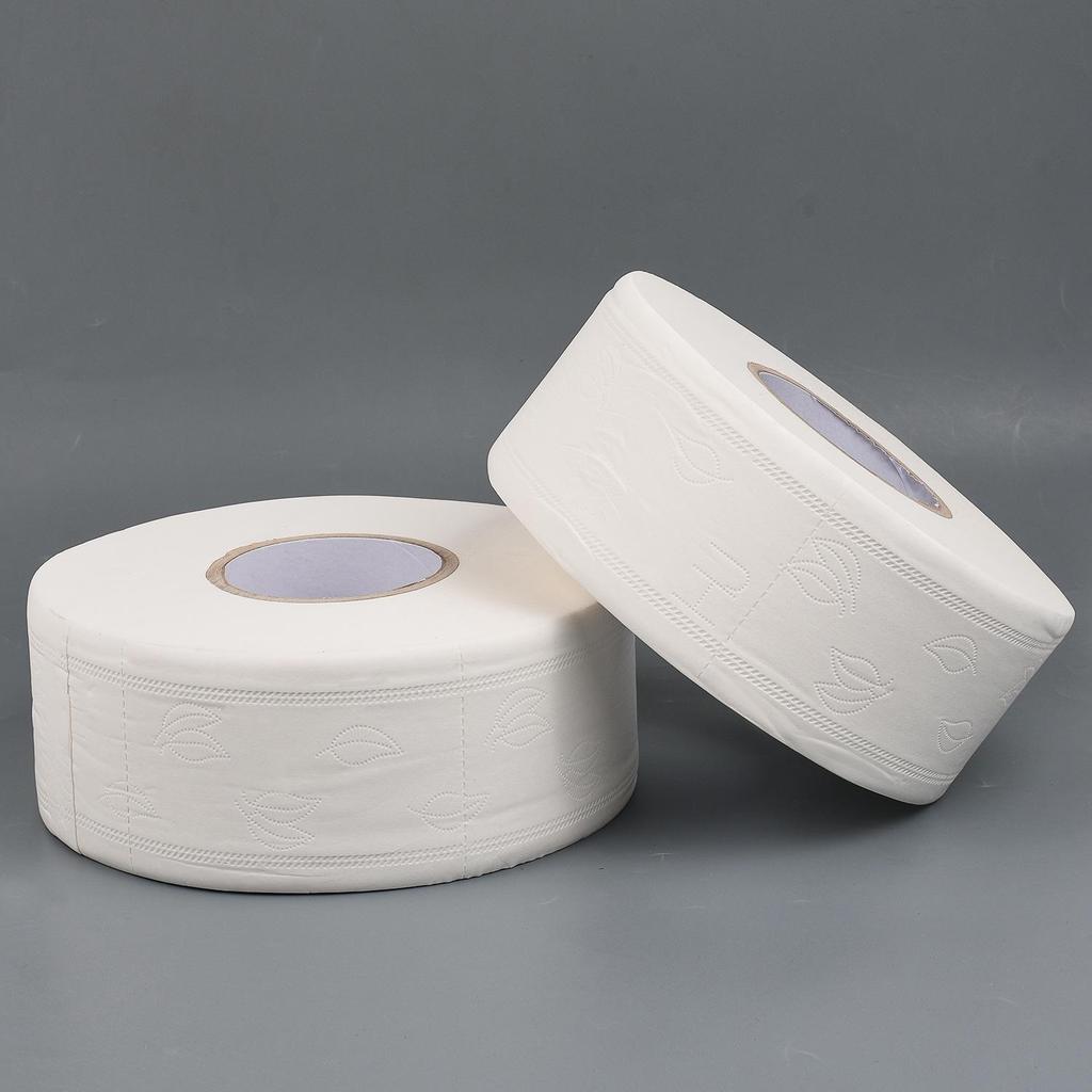 Bulk Pack: 12 Rolls Large Disc Commercial Bathroom Toilet Paper for Hotels
