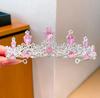 Children's Crown Headwear Princess Girls Crystal Pearl Crown Birthday Performance Flower Girl Wedding Girls Hair Accessories Daquan