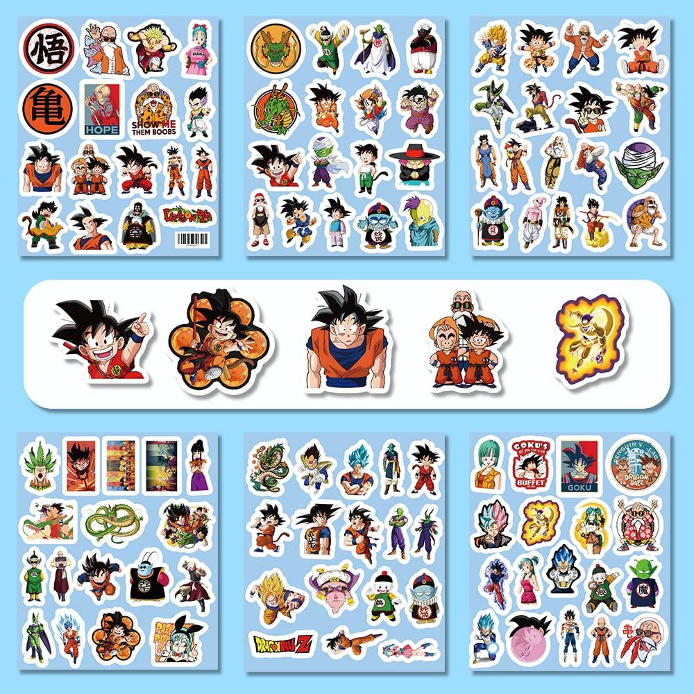 Dragon Ball Sticker Waterproof Snowboard Dragon Ball Set, 104-Piece Set, Stickers, Decals, Suitcase, High-Definition Images, Moe, Car, Bicycle,
