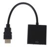 Black Hdmi To Vga Adapter Cable Projector Monitor Hd Converter Cable