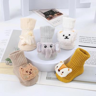 Cartoon Baby Socks For Girl Boys Anti Slip Soft Cotton Spring Autumn Toddler Indoor Floor Socks For Kids