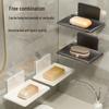 Wall-Mounted Aluminum Soap Holder: No Water Accumulation, Space-Saving Bathroom Dish.