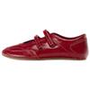 Neujahrskollektion PU Vintage Lackeffekt Doppelriemen Freizeitschuhe 0,5cm Damenschuhe Rot 15205510